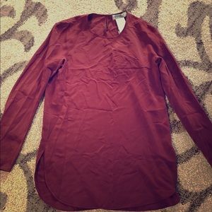 Rust/burnt orange Sportmax 100% silk blouse